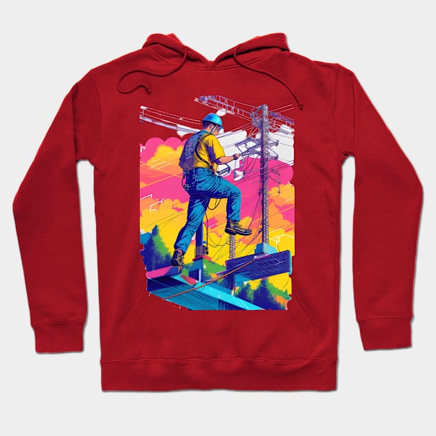 Lineman design for Apprentice Lineman Hoodie by emeka